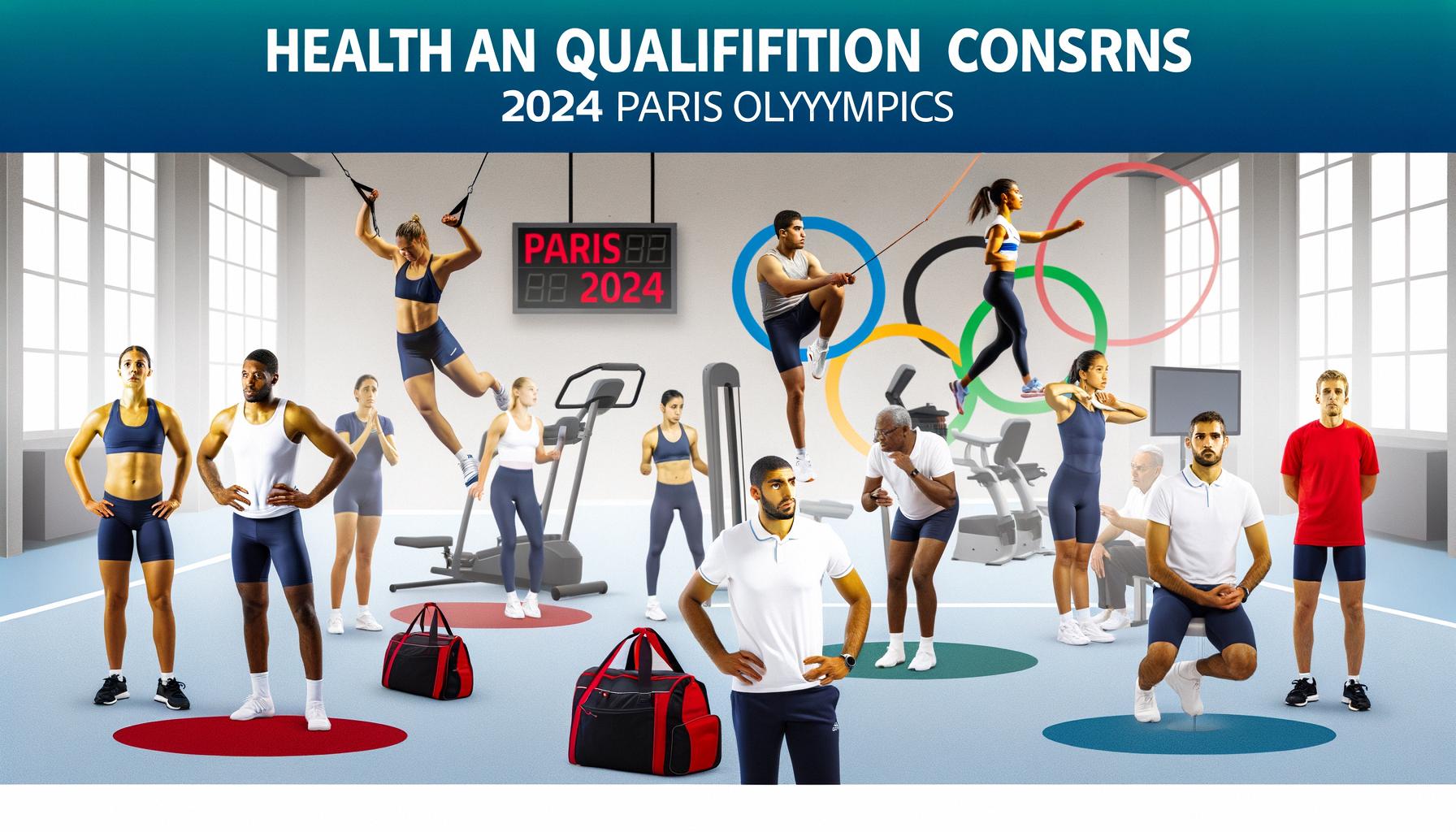 Health and qualification concerns for athletes set to compete in Paris 2024.