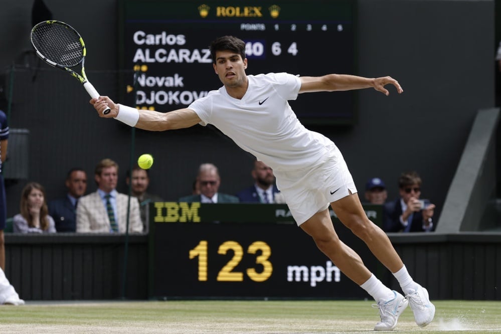 Carlos Alcaraz defeats Novak Djokovic at Wimbledon for second year in a row