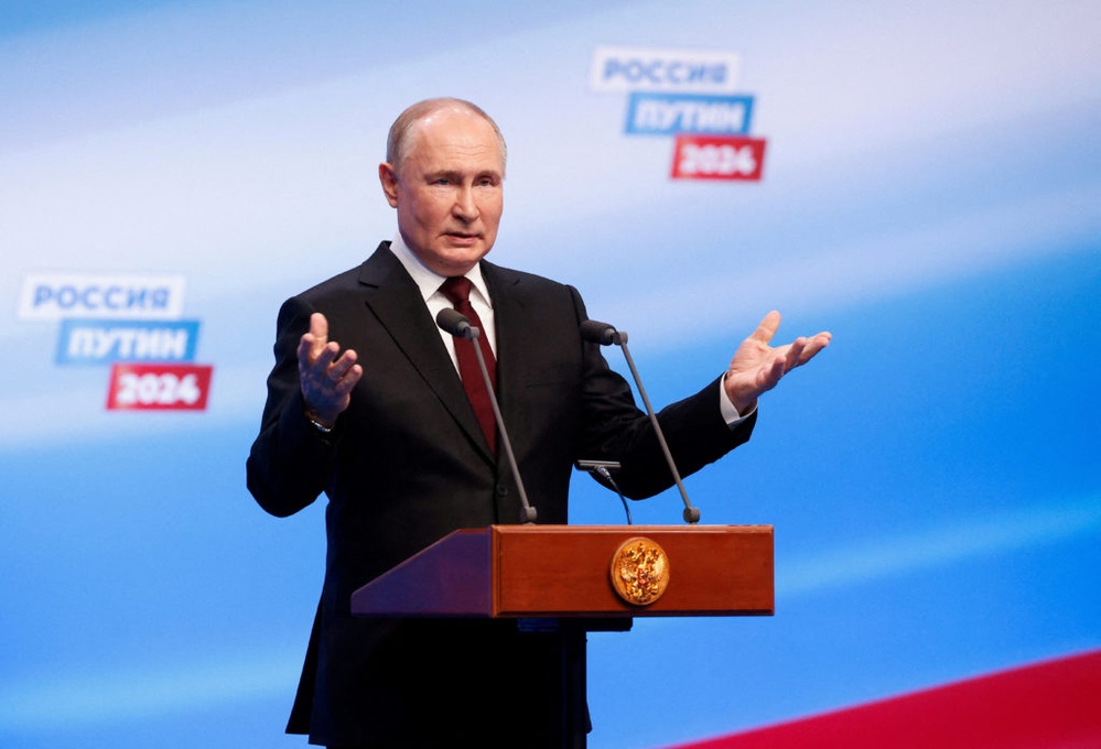 Putin re-elected; election marred by protests, arrests, and criticism.