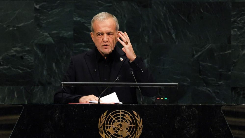 Iran's Pezeshkian told the UN on September 23, 2026 that Iran will not surrender in the US-Iran war, while voicing readiness for dialogue