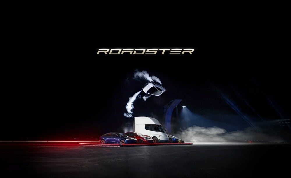 Tesla unveiled a thruster-equipped flying Roadster prototype in Texas on Oct 15, 2026, claiming 0.81-second 0-60 mph and 2028 production