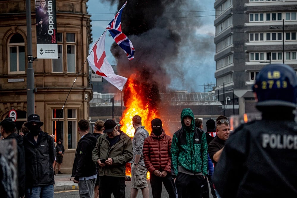 The riots in the United Kingdom.