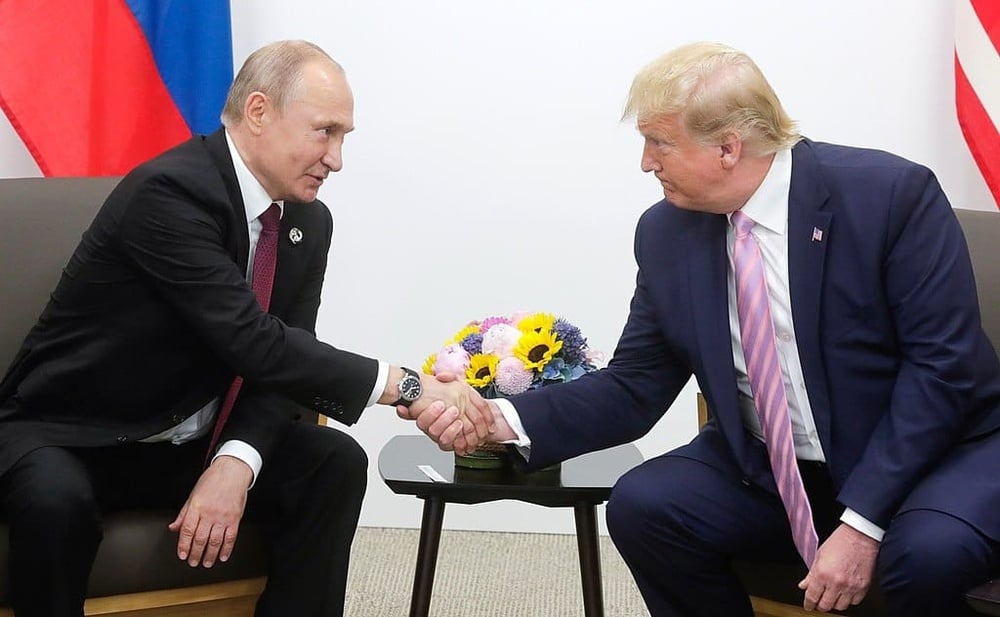 Trump opens peace talks with Putin.