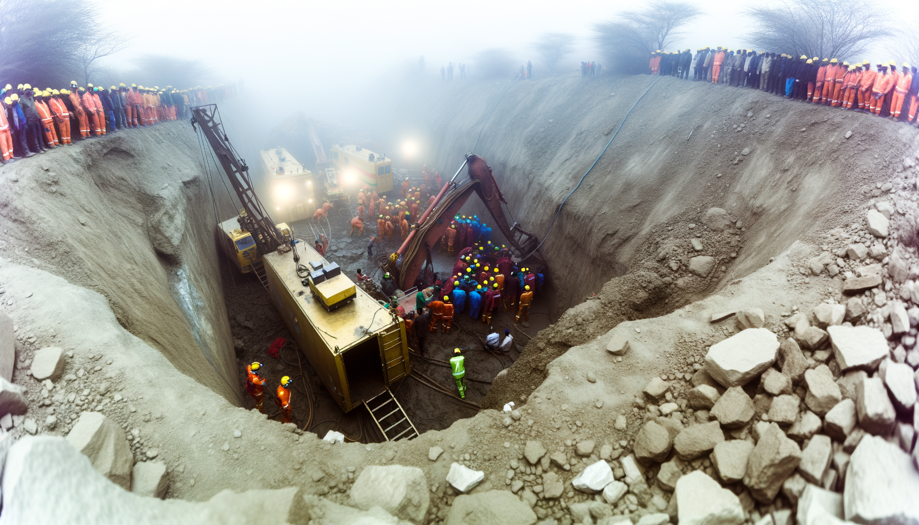41 workers trapped in collapsed tunnel in India's Uttarakhand state since November 12th. Rescue efforts ongoing