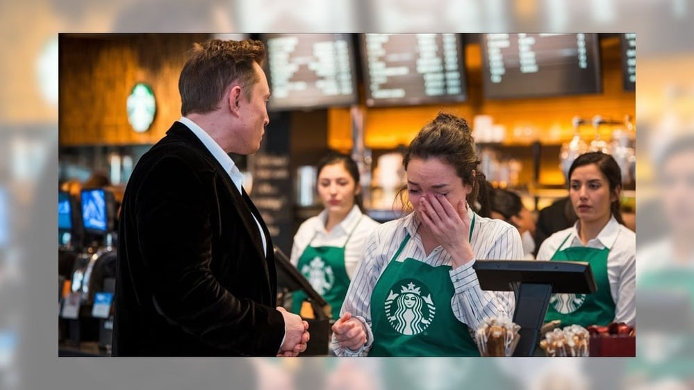 Story of Elon Musk helping Starbucks barista originated as fiction