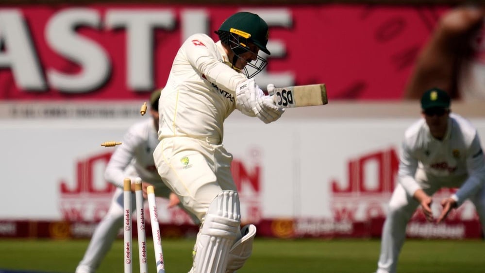 Nic Maddinson's fairytale Test recall ended in a record 33-ball duck as Australia slumped to 6-187 on day one in Durban