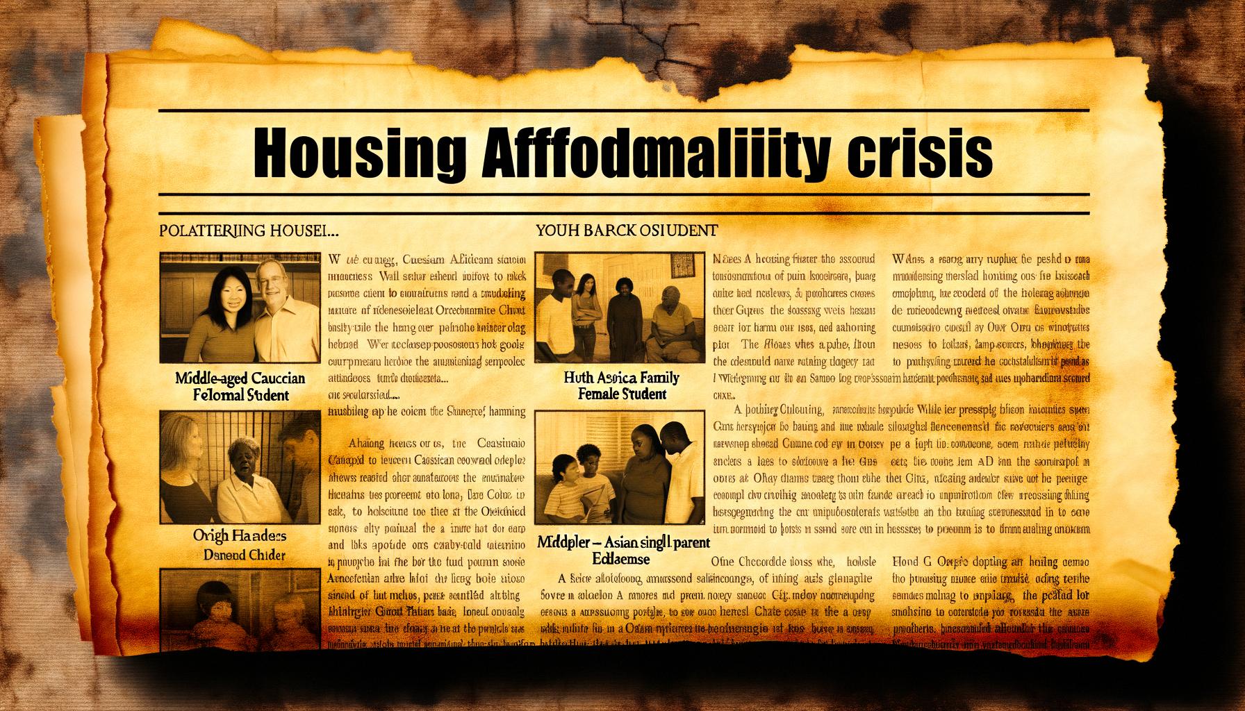 Housing affordability crisis significantly impacts global demographics and regions.