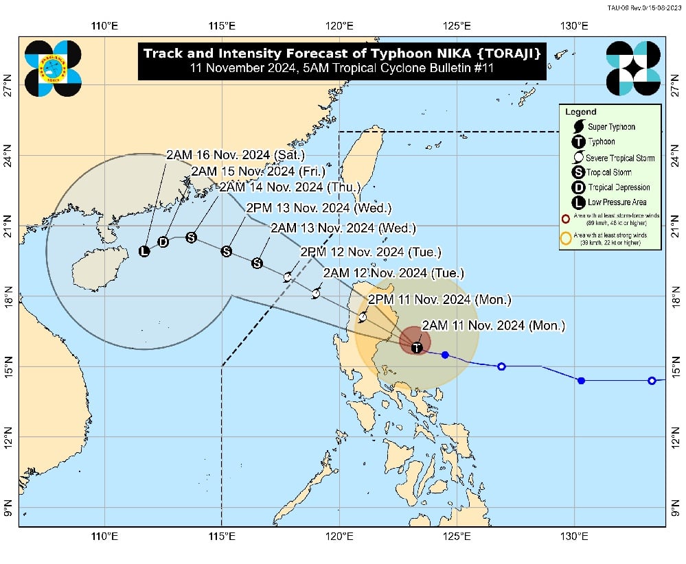 Signal No. 4 up in parts of Luzon as Nika intensifies into typhoon