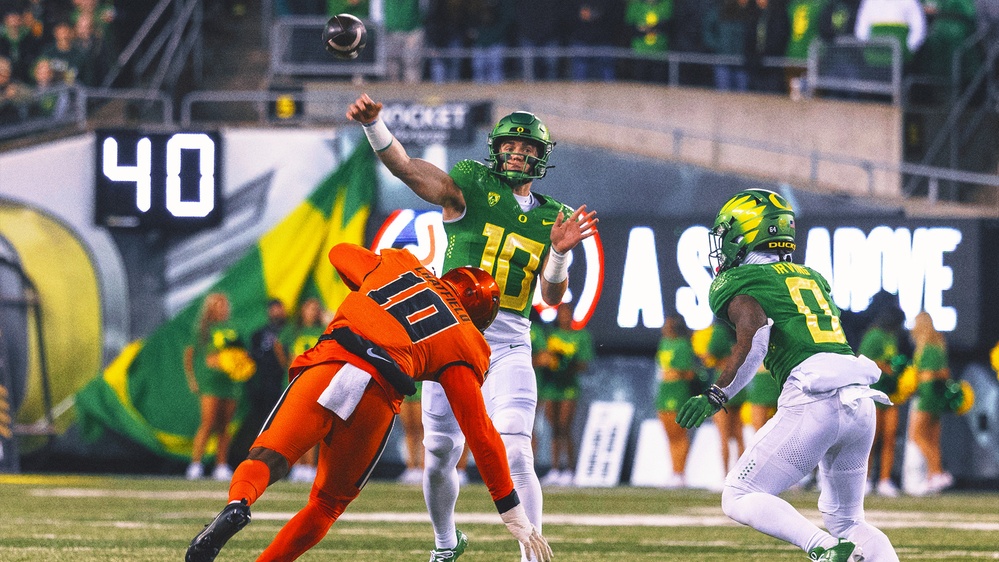 Oregon defeats Oregon State 31-7 for a spot in the Pac-12 title game