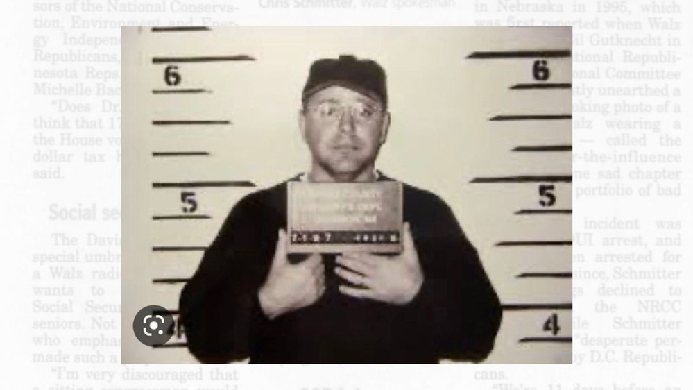 Tim Walz Mug Shot from 1995 DUI Arrest Is Authentic