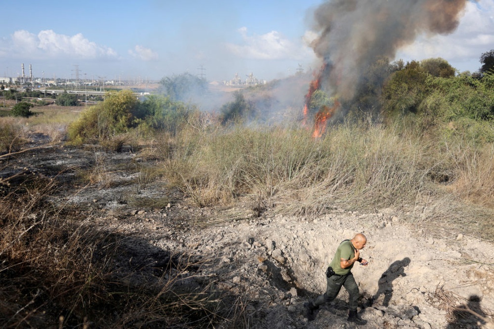 Missile fired from Yemen by Houthi rebels lands in central Israel, triggering air raid sirens