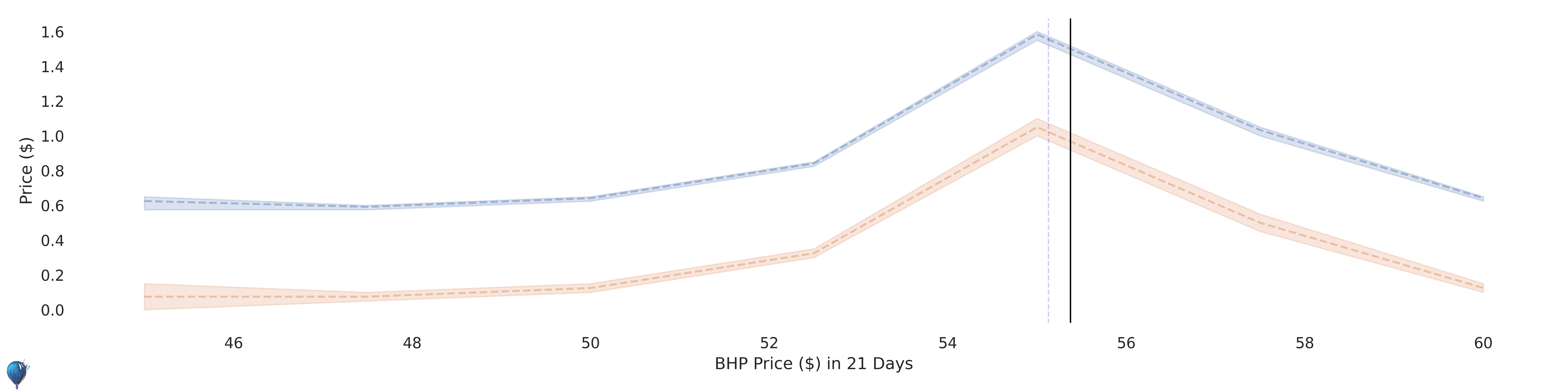 BHP current options pricing